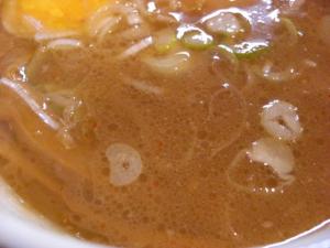 09102517景勝軒・味玉もりそば(濃厚焼あご豚骨)　スープアップ