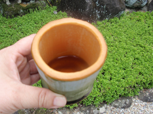 竹コップ　お茶