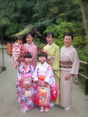 女３代 着物で七五三参詣 In 上賀茂神社 京都で 着物暮らしpart2