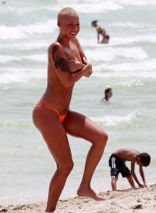 Amber Rose (Kanyes Girl) THONG Bikini Pics From Miami h03