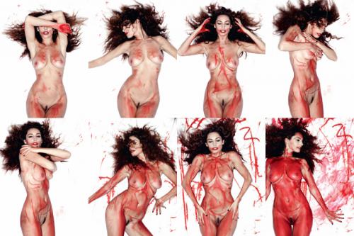 Kelly Brook nudity - Ben Hassett PS Exhibition Magazine 1 - Lipstick (1)